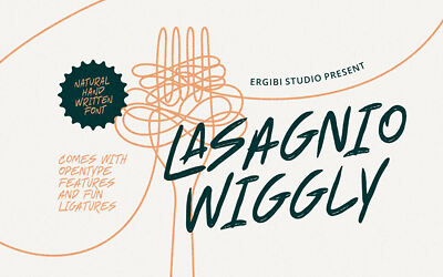 Lasagnio Wiggly Font