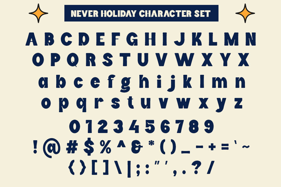 Never Holiday Font