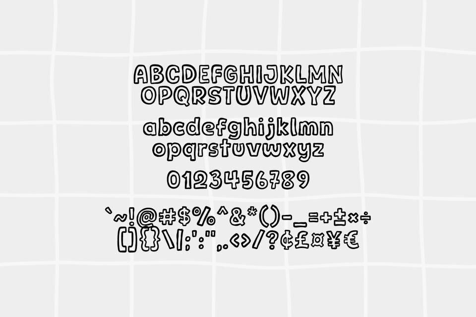 Outline Style Font