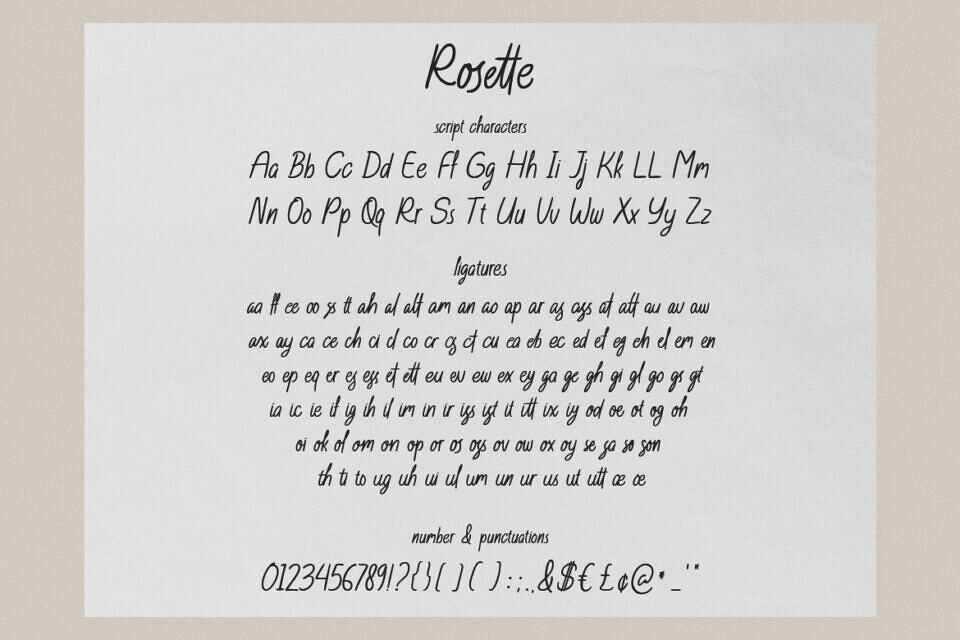 Rosette Font
