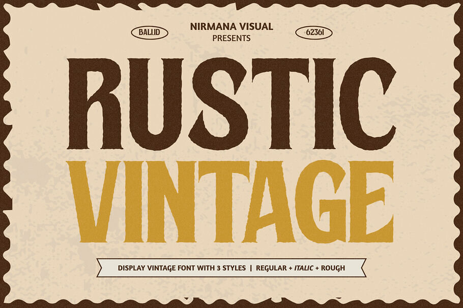 Rustic Vintage Rough Font