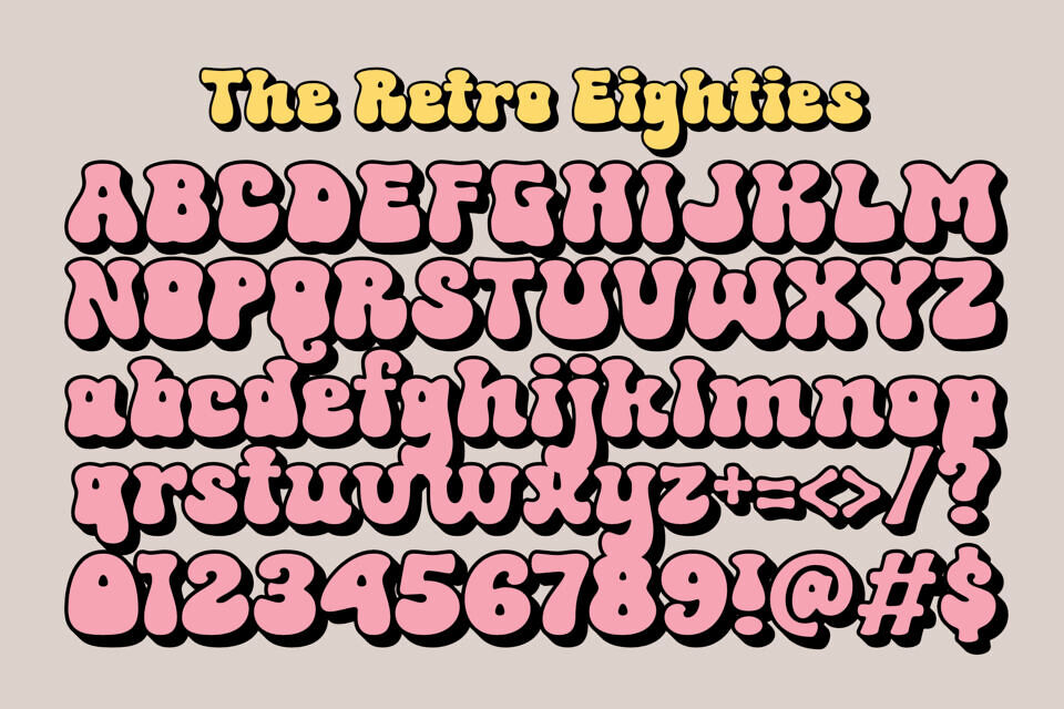 The Retro Eighties Font