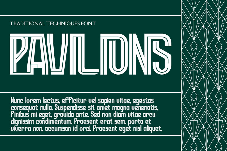 Traditional Techniques Font