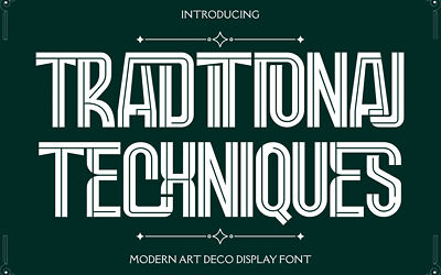Traditional Techniques Font