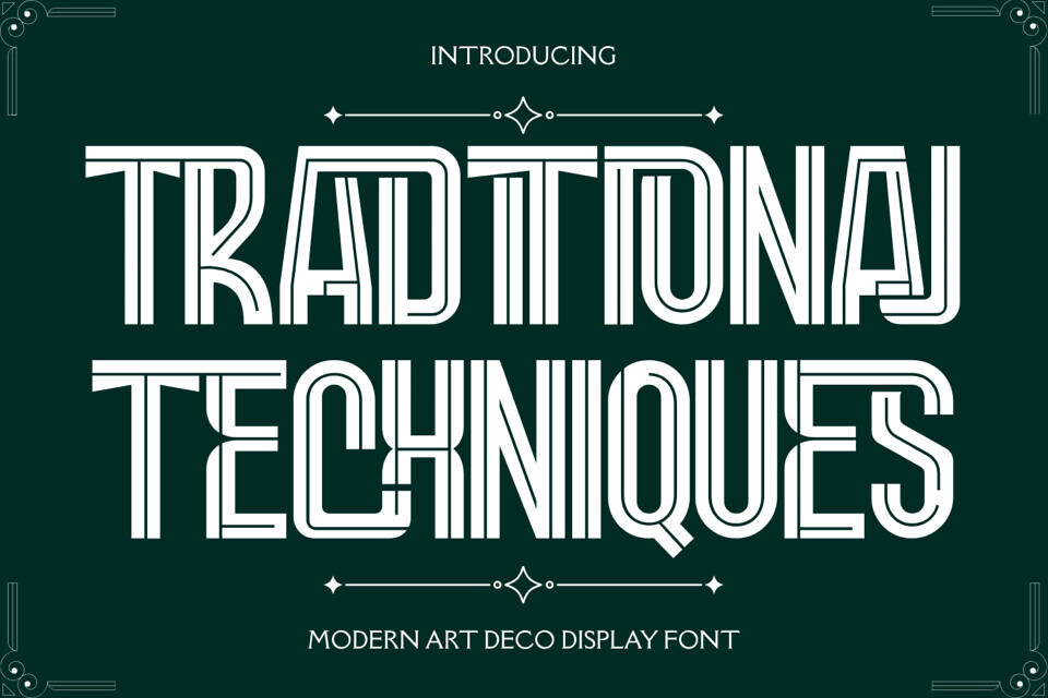 Traditional Techniques Font