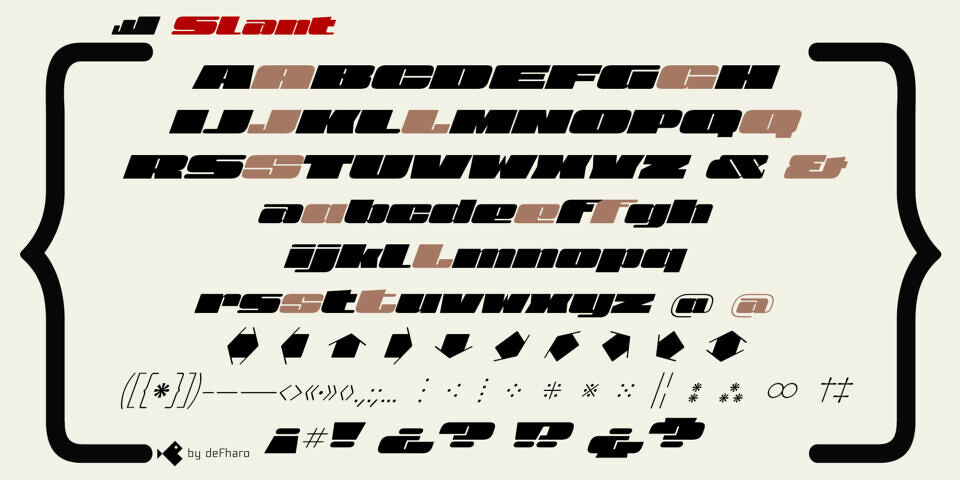 View Slant Font