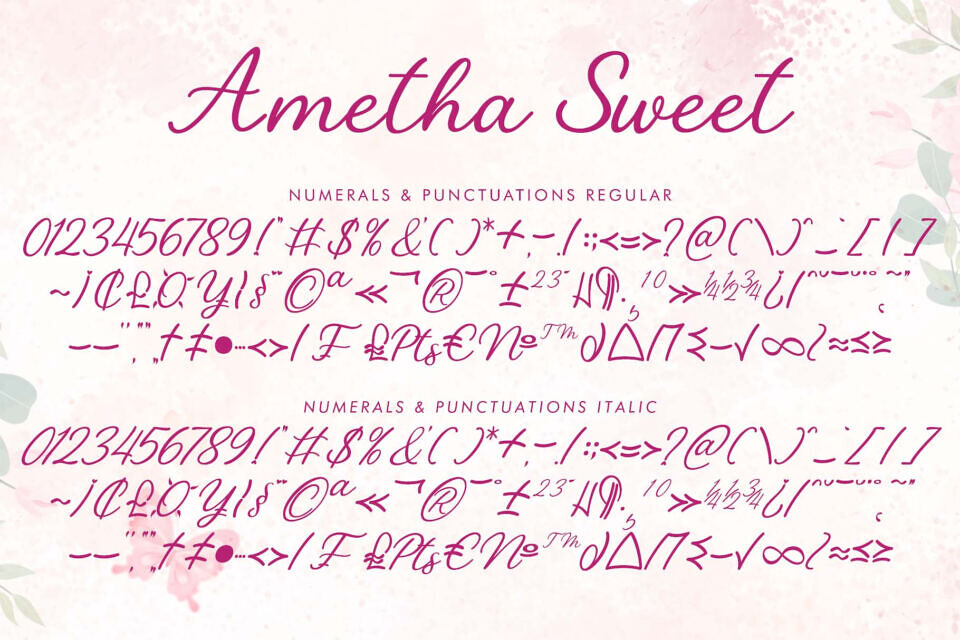 Ametha Sweet Font