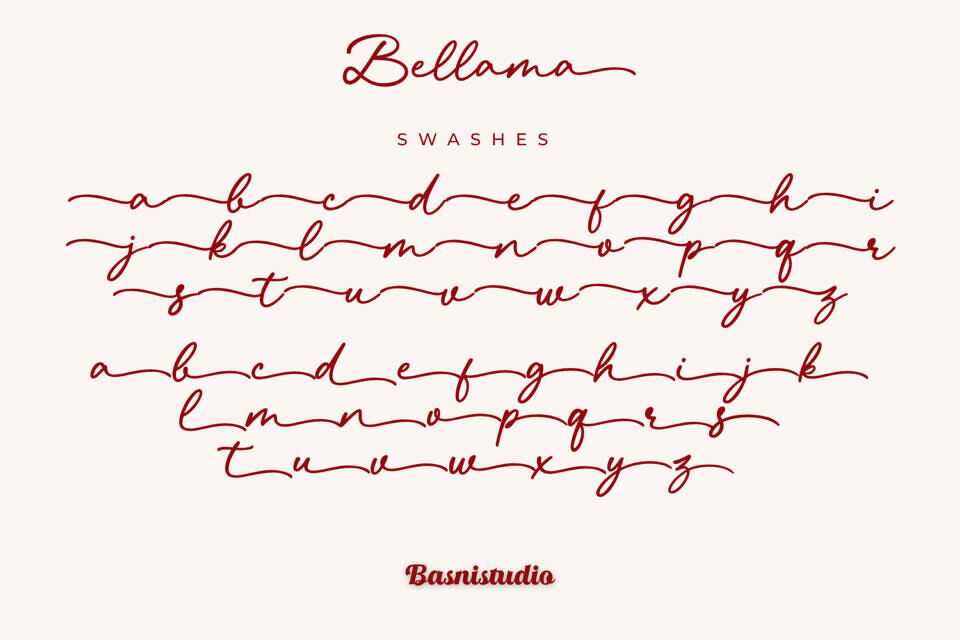 Bellama Signature Font