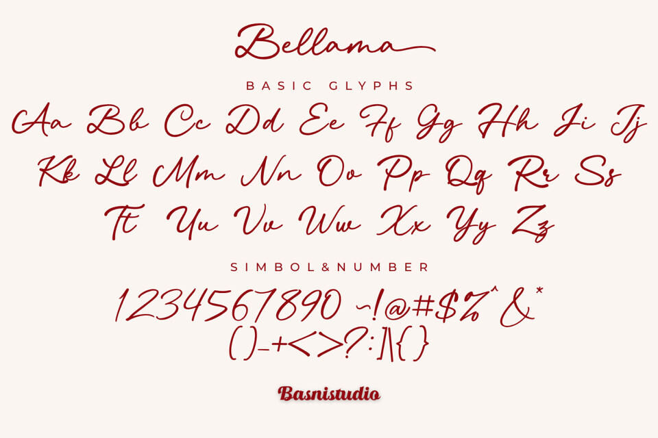 Bellama Signature Font