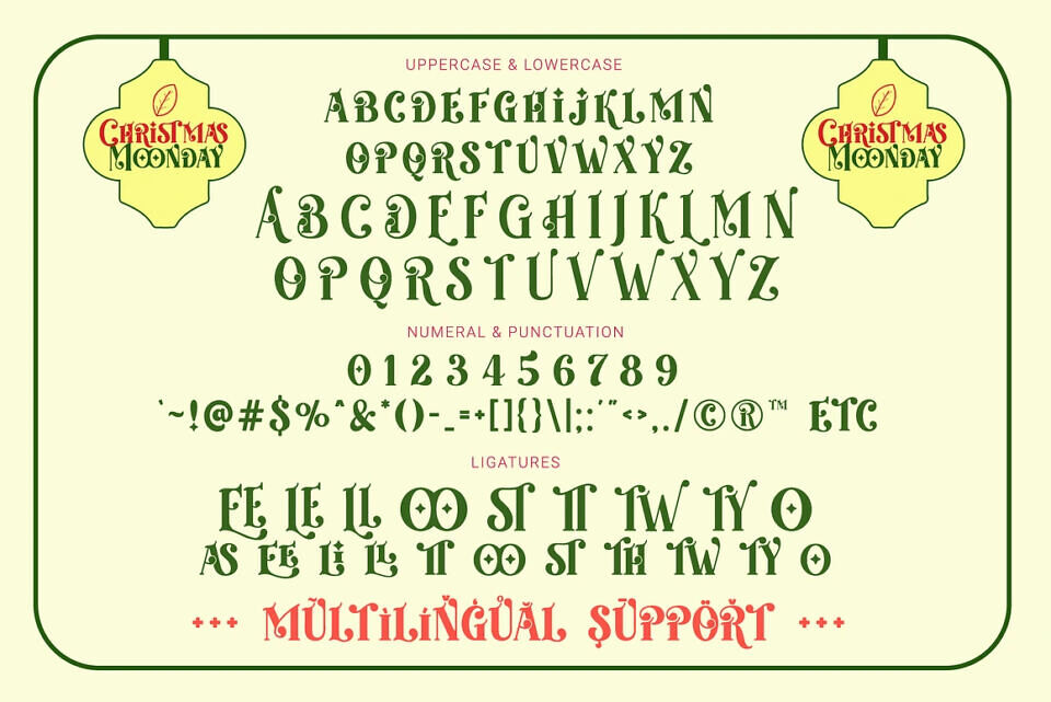 Christmas Moonday Font