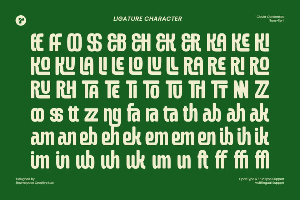 Clover Condensed Font