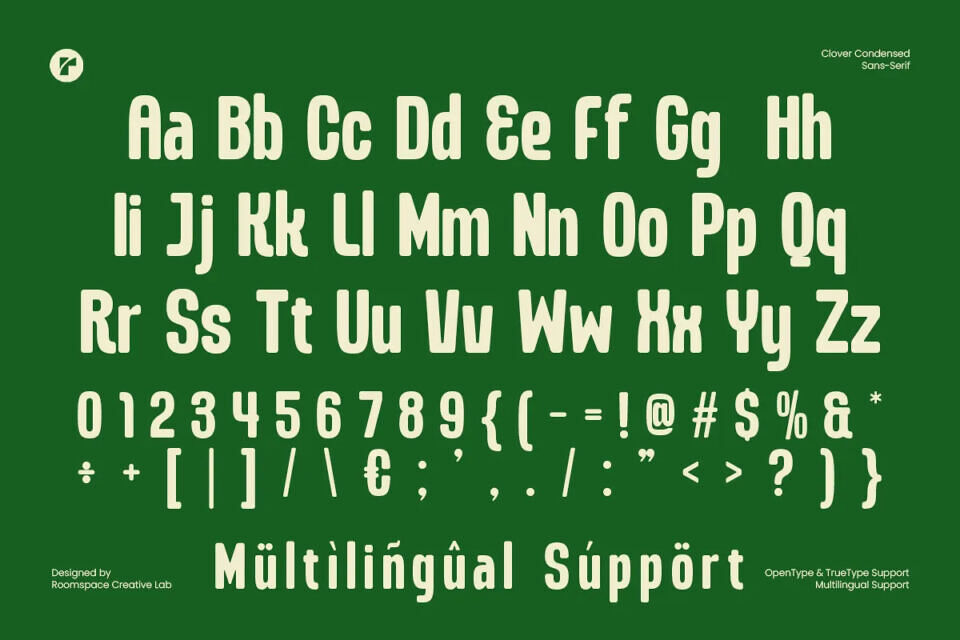 Clover Condensed Font