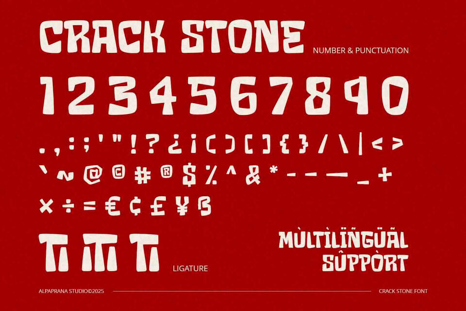 Crack Stone Font