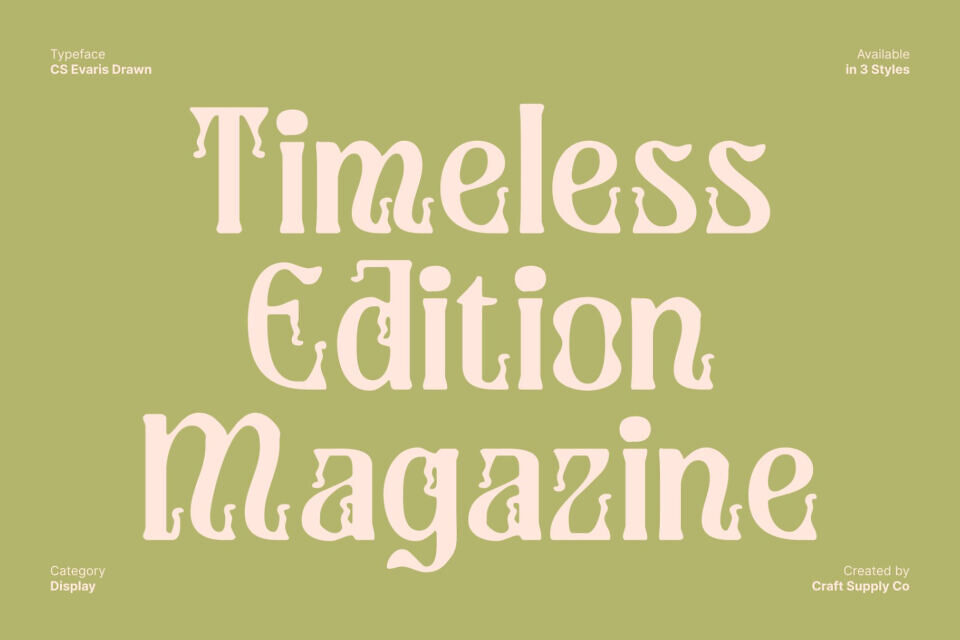 Cs Evaris Drawn Font