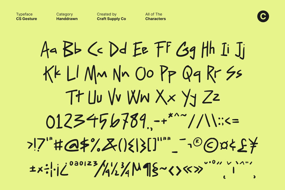 Cs Gesture Font