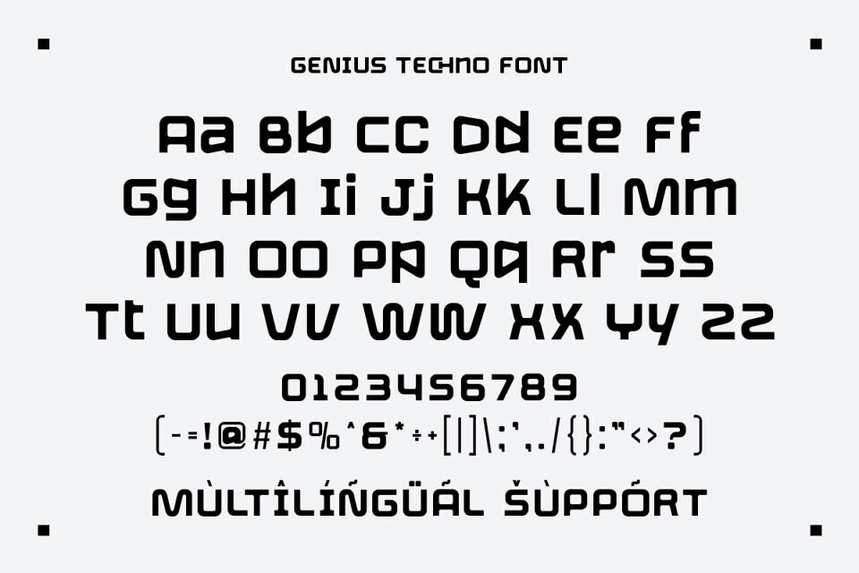 Genius Techno Font