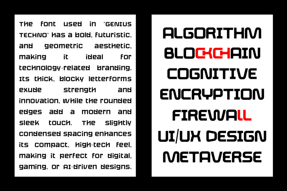 Genius Techno Font
