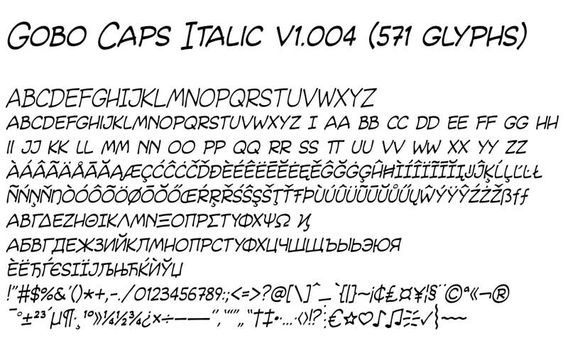 Gobo Caps Font