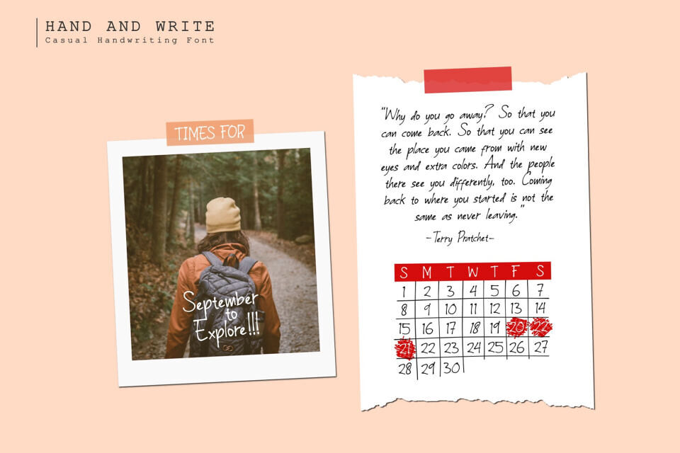 Hand & Write Font