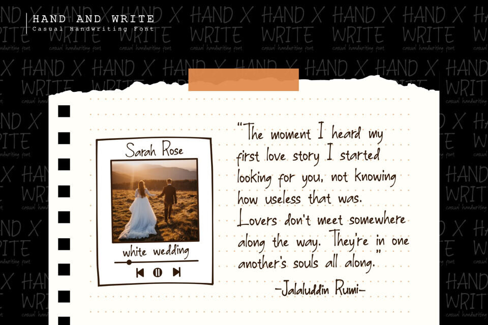 Hand & Write Font