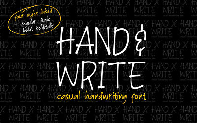 Hand & Write Font