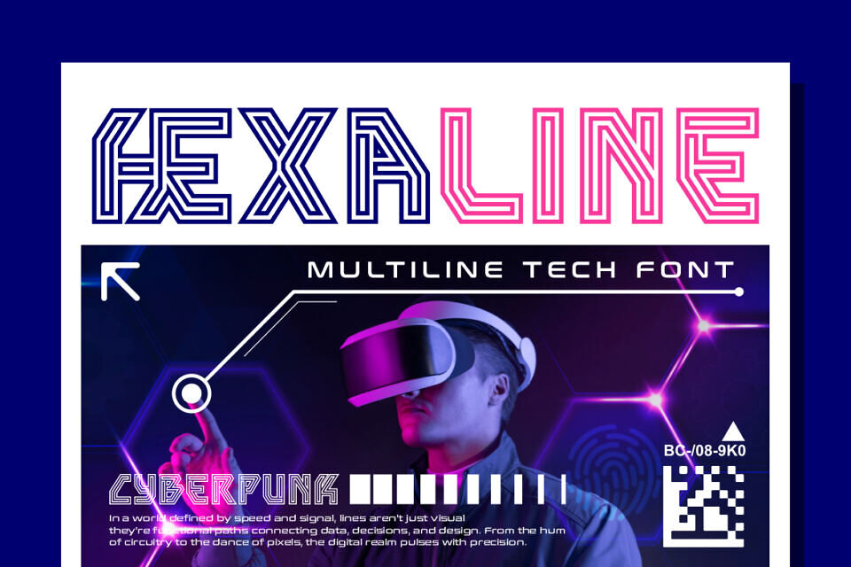 Hexaline Font
