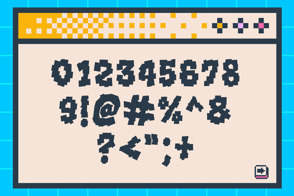 Noise Block Font