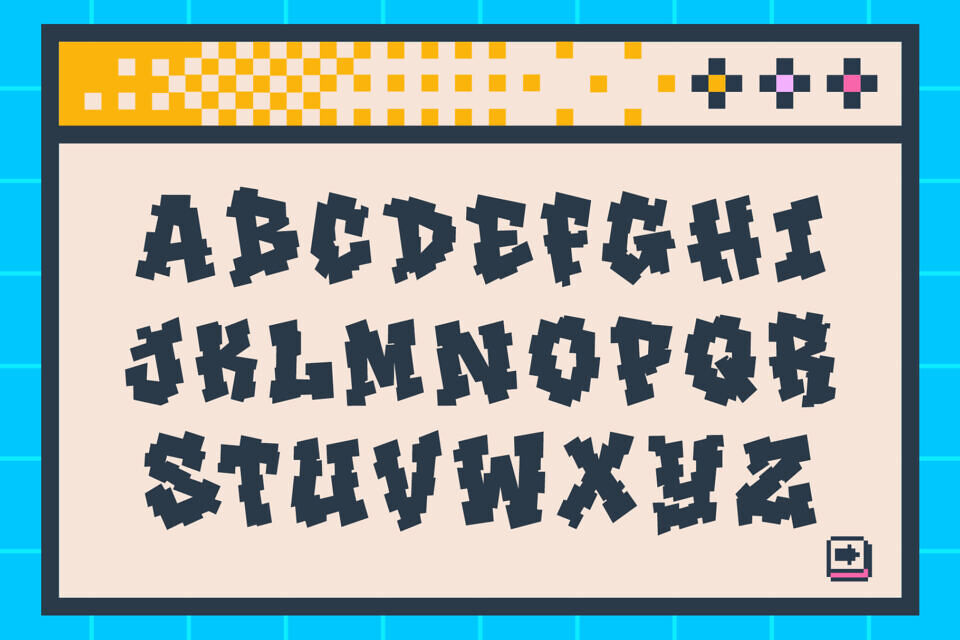 Noise Block Font