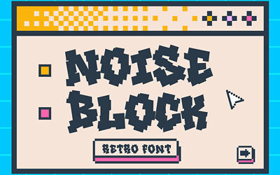Noise Block Font