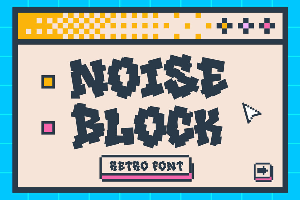 Noise Block Font