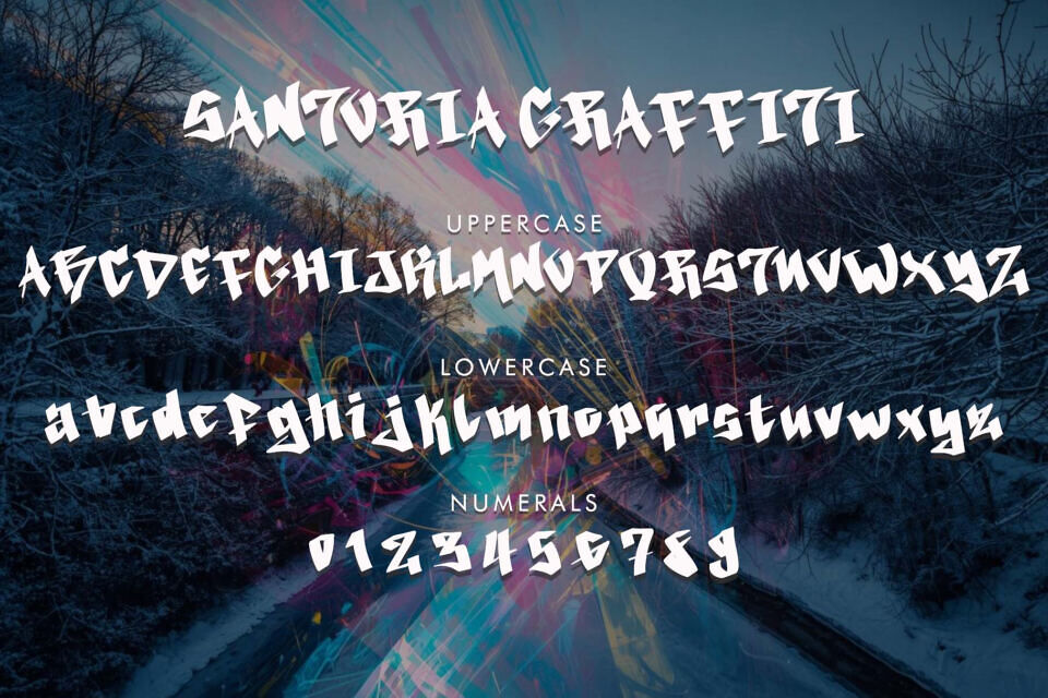 Santoria Graffiti Font