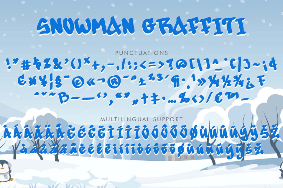 Snowman Graffiti Font