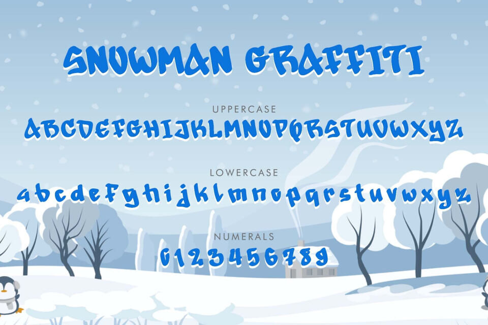 Snowman Graffiti Font