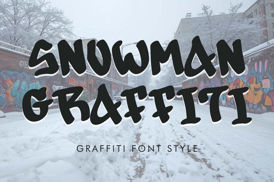 Snowman Graffiti Font