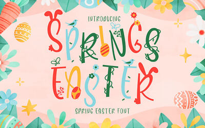 Spring Easter Font
