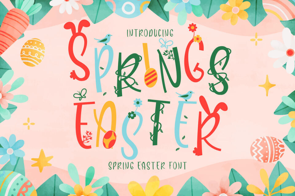 Spring Easter Font