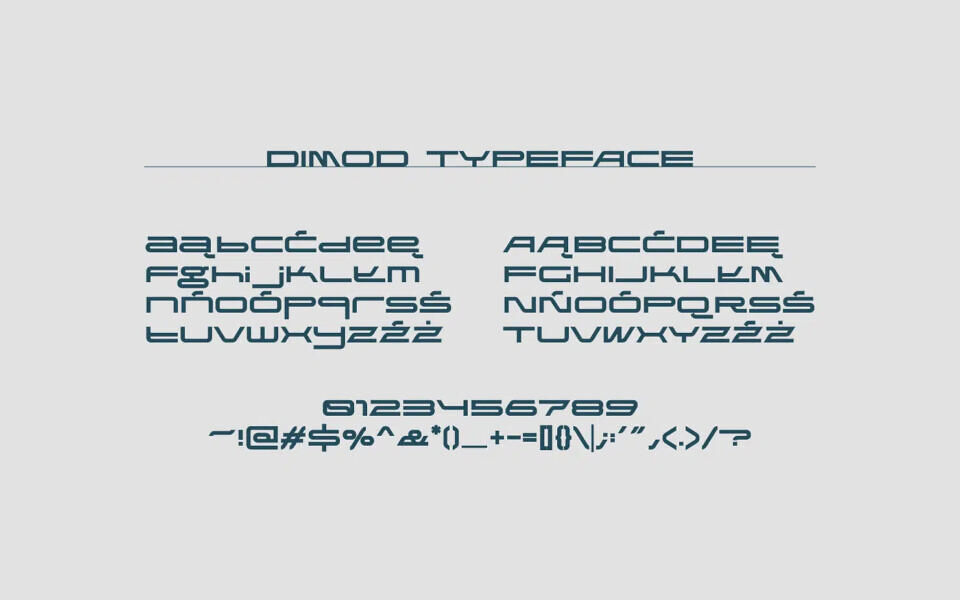 TRI / DI / ONIMOD Font