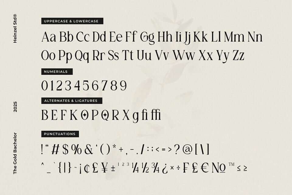 The Gold Bachelor Font