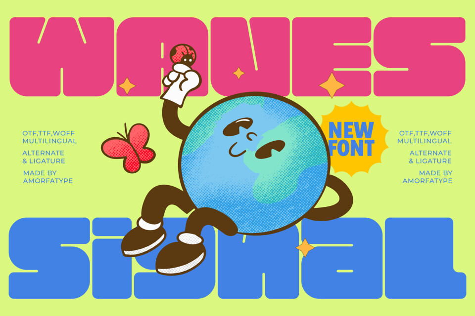 Waves Signal Font