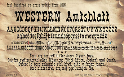 Western Amtsblatt Font