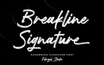 Breakline Signature Font