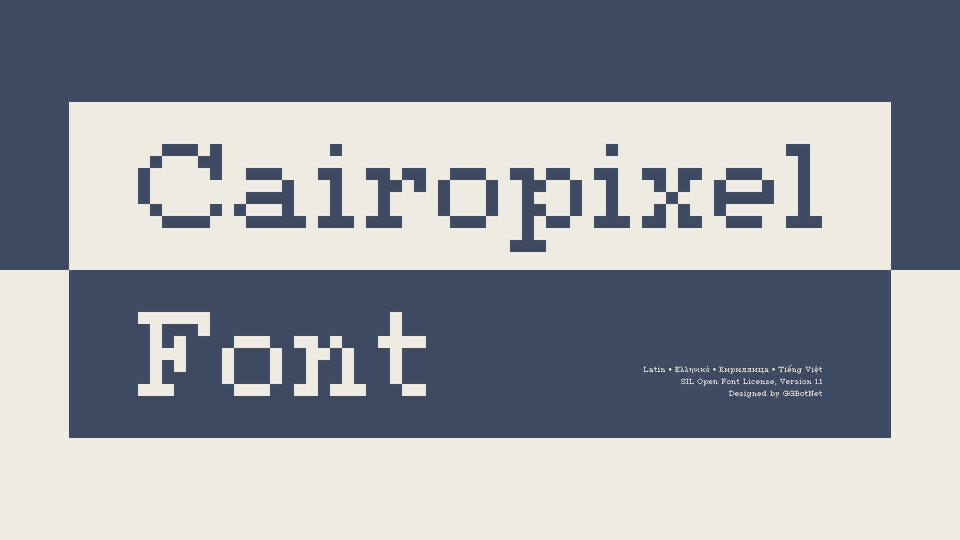 Cairopixel Font