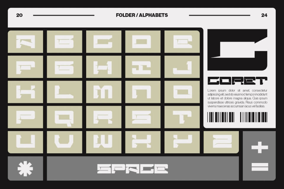 Coret Font