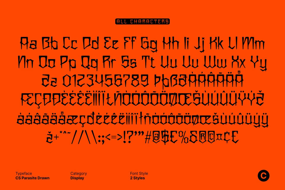 CS Parasite Drawn Font
