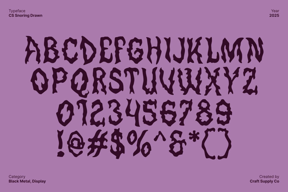 Cs Snoring Drawn Font