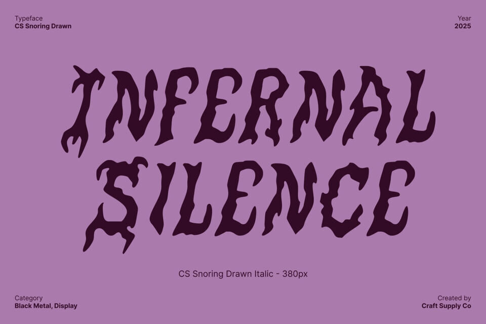 Cs Snoring Drawn Font