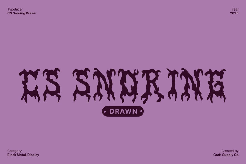 Cs Snoring Drawn Font