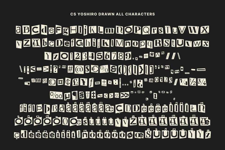 Cs Yoshiro Drawn Font