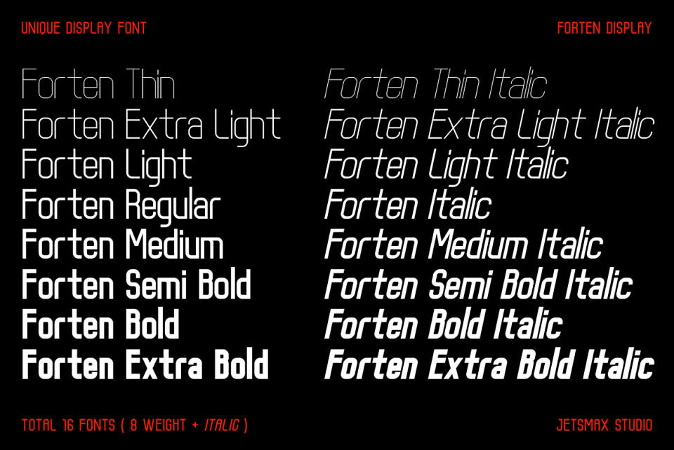 Forten Display Font