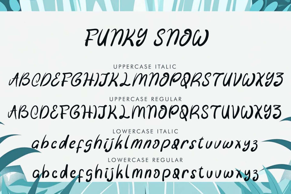 Funky Snow Font